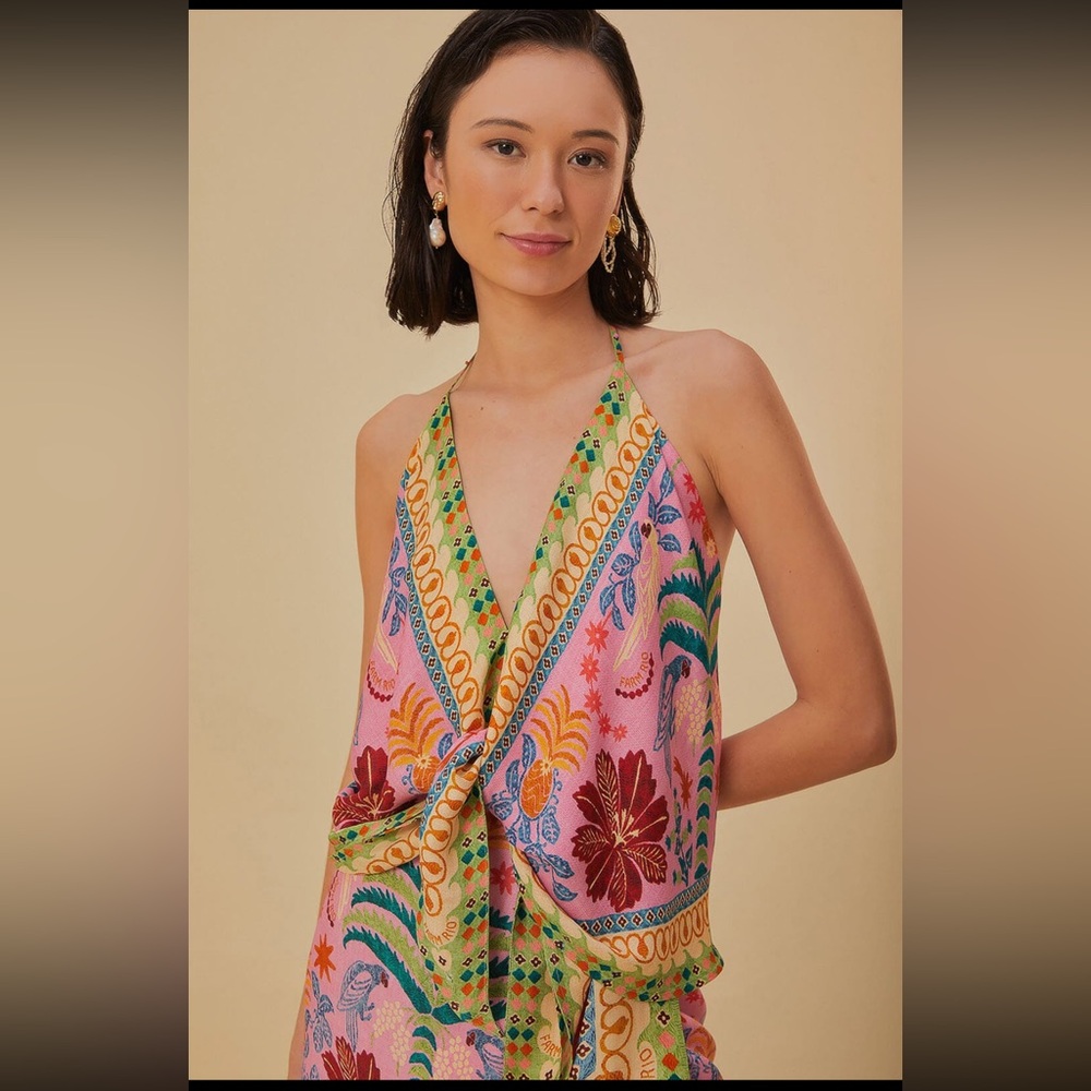 Pink Fruits Queen Scarf Lenzing™ Ecovero™ Viscose Blouse